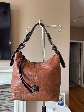 Dooney and BourkeLeather Hobo Bag in Cognac Brown - Classic Women’s Shoulder Bag